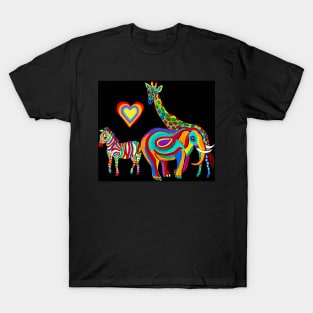 Rainbow Savanna (black) T-Shirt